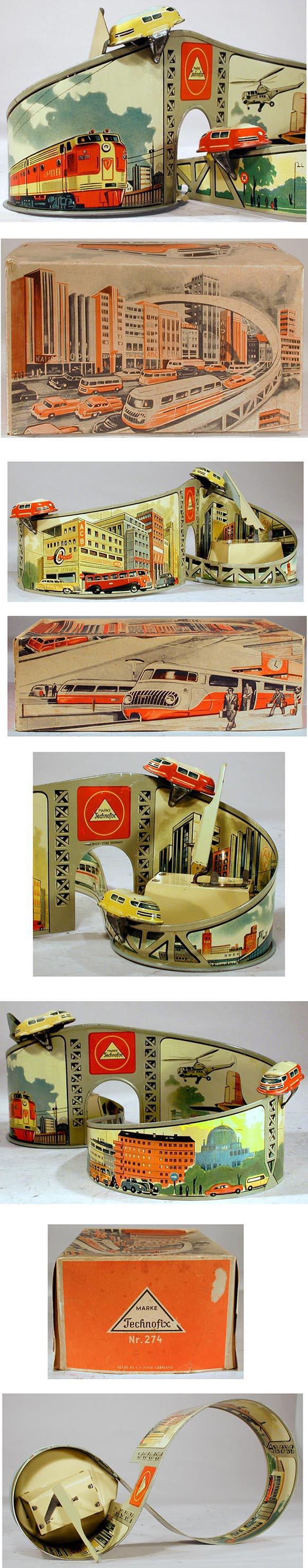 1954 Technofix, No.274 Monorail with Two Cars in Original Box